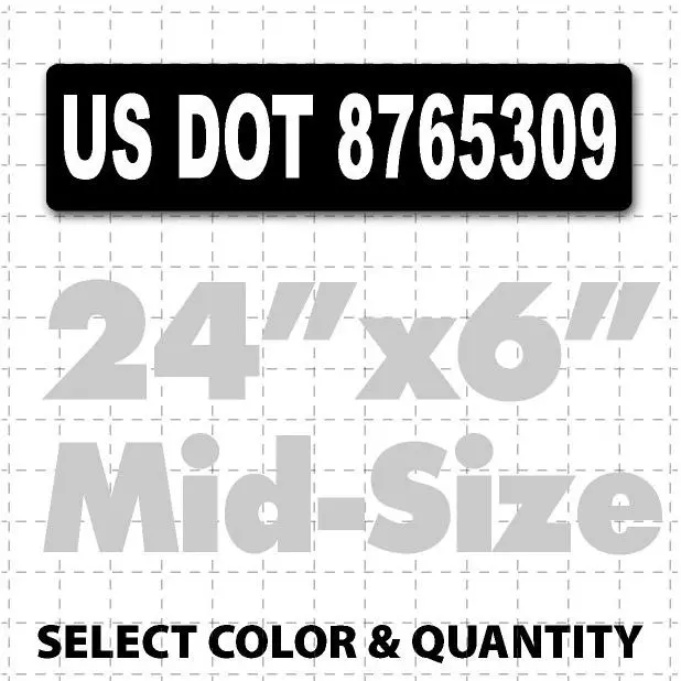 Us Dot Number Magnetic Sign 24" X 6" 4