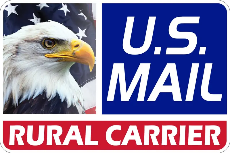 Us Mail Rural Carrier Magnetic Sign 18X12" Eagle 1