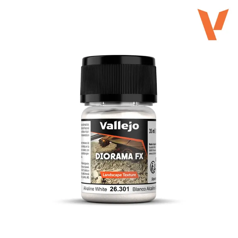 Vallejo 26301 Diorama Fx Landscape Textures Alkaline White 35Ml 0.5-1Mm 1