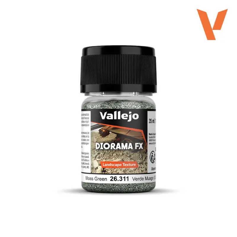 Vallejo 26311 Diorama Fx Landscape Textures Moss Green 35Ml 0.5-2Mm 1