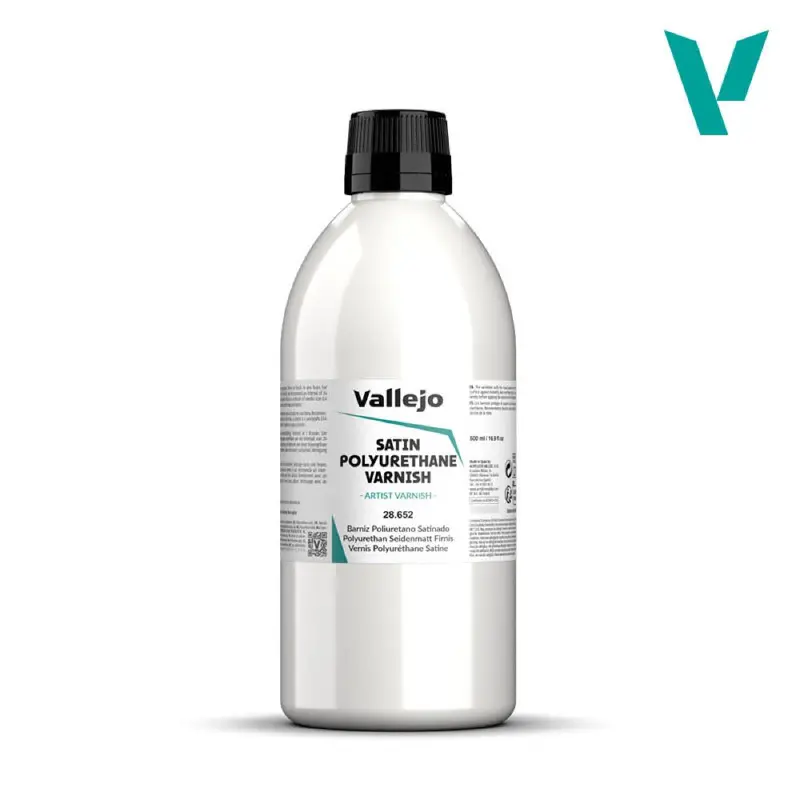 Vallejo 28652 Satin Polyurethane Varnish 500Ml 1