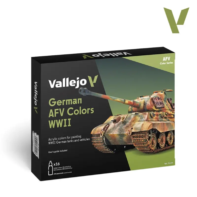 Vallejo 70255 Model Colour German Afv Colors Wwii 16 Colours Acrylic Paint Set 1