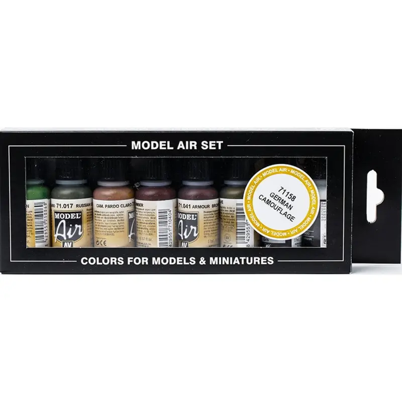 Vallejo 71158 Model Air German Camouflage 8 Colour Set 1