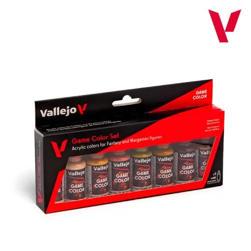 Vallejo 72187 Game Colour Skin Tone 8 Colour Acrylic Paint Set 1