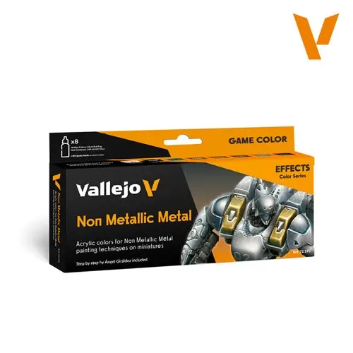 Vallejo 72193 Game Colour Non Metallic Metal 8 Colour Acrylic Paint Set 1