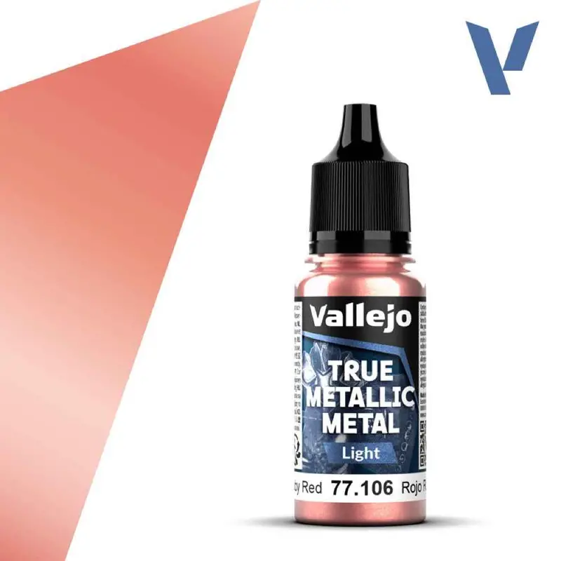 Vallejo 77106 True Metallic Metal Light Ruby Red 18 Ml 1