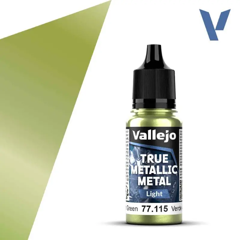 Vallejo 77115 True Metallic Metal Light Amber Green 18 Ml 1
