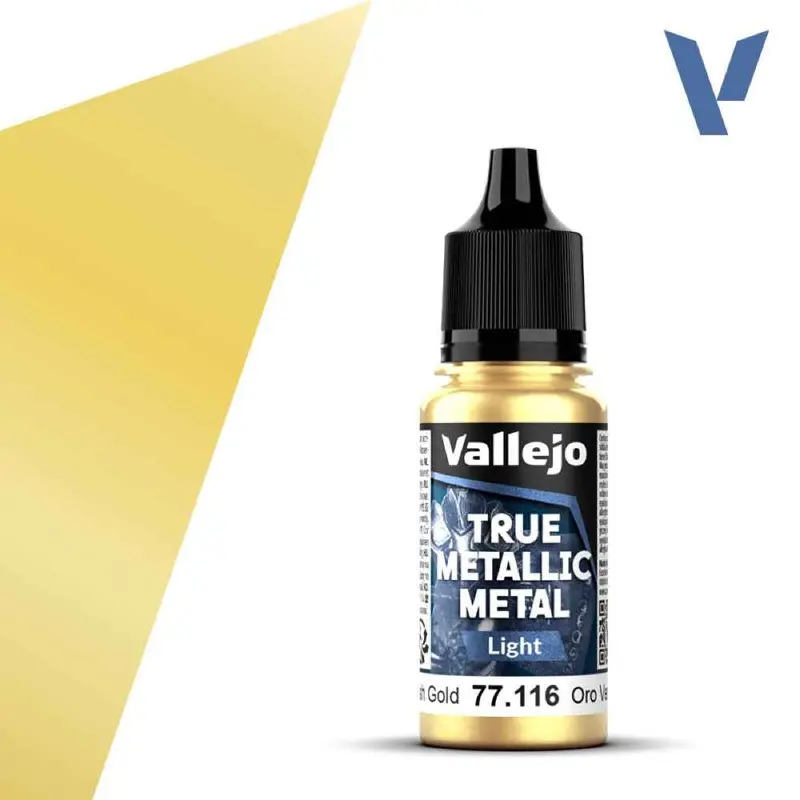 Vallejo 77116 True Metallic Metal Light Greenish Gold 18 Ml 1