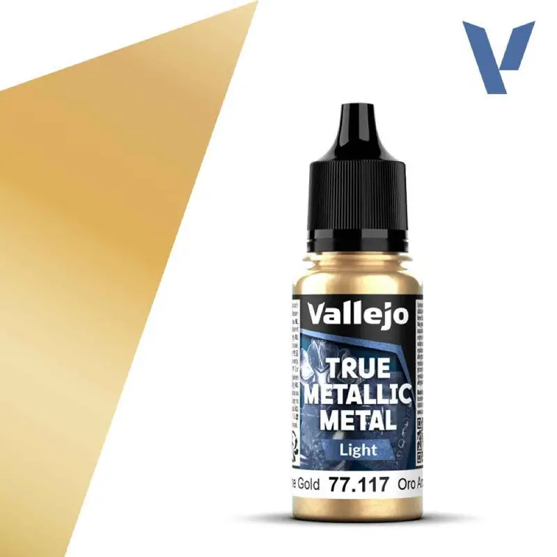 Vallejo 77117 True Metallic Metal Light Arcane Gold 18 Ml 1