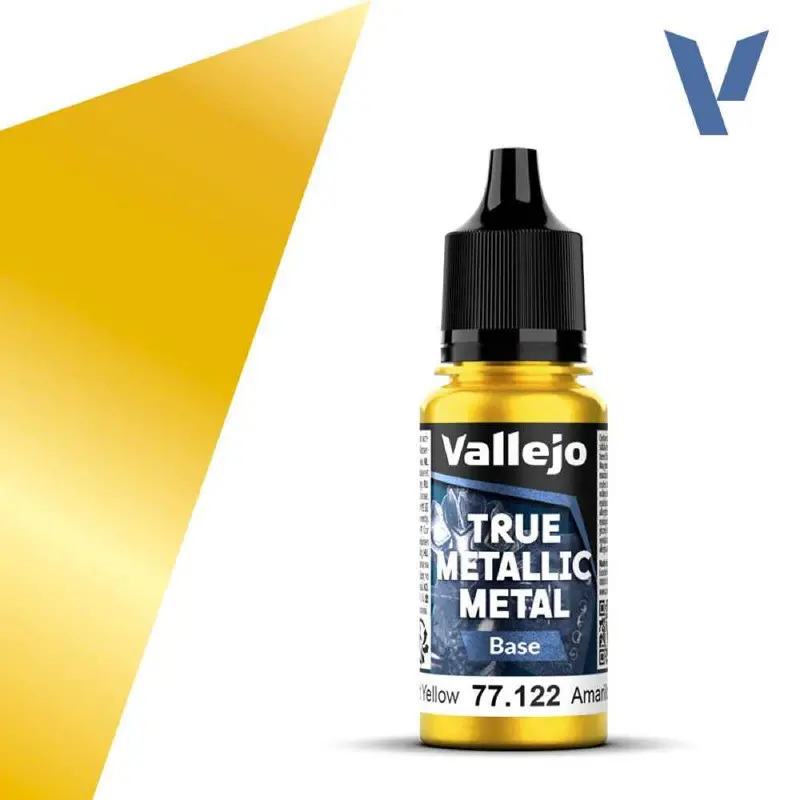 Vallejo 77122 True Metallic Metal Base Radiant Yellow 18 Ml 1