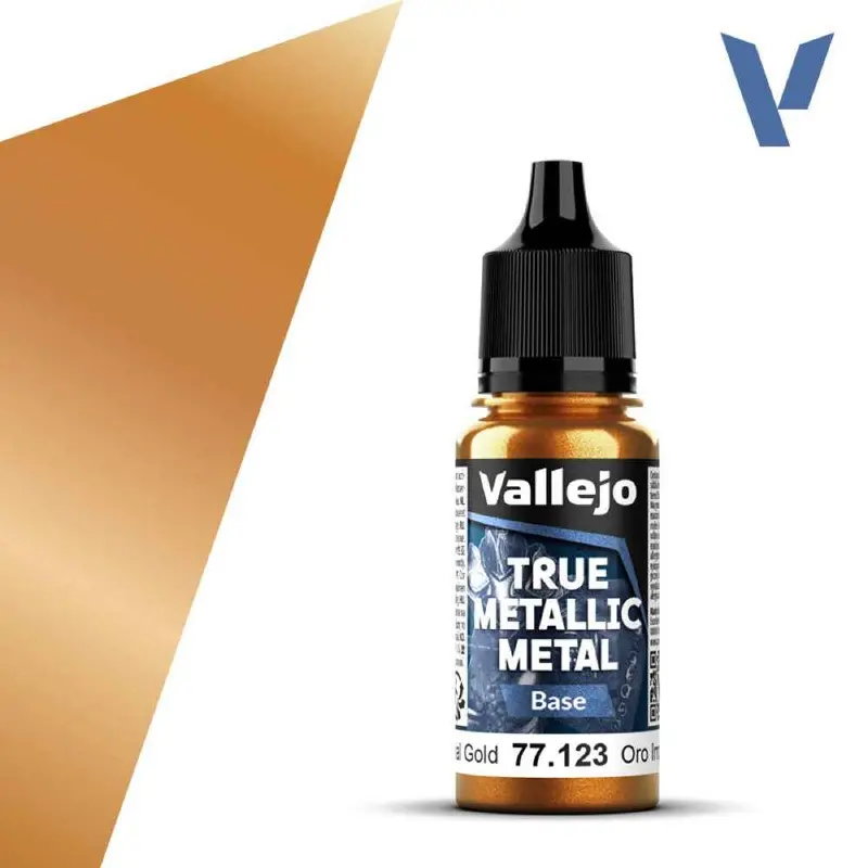 Vallejo 77123 True Metallic Metal Base Imperial Gold 18 Ml 1