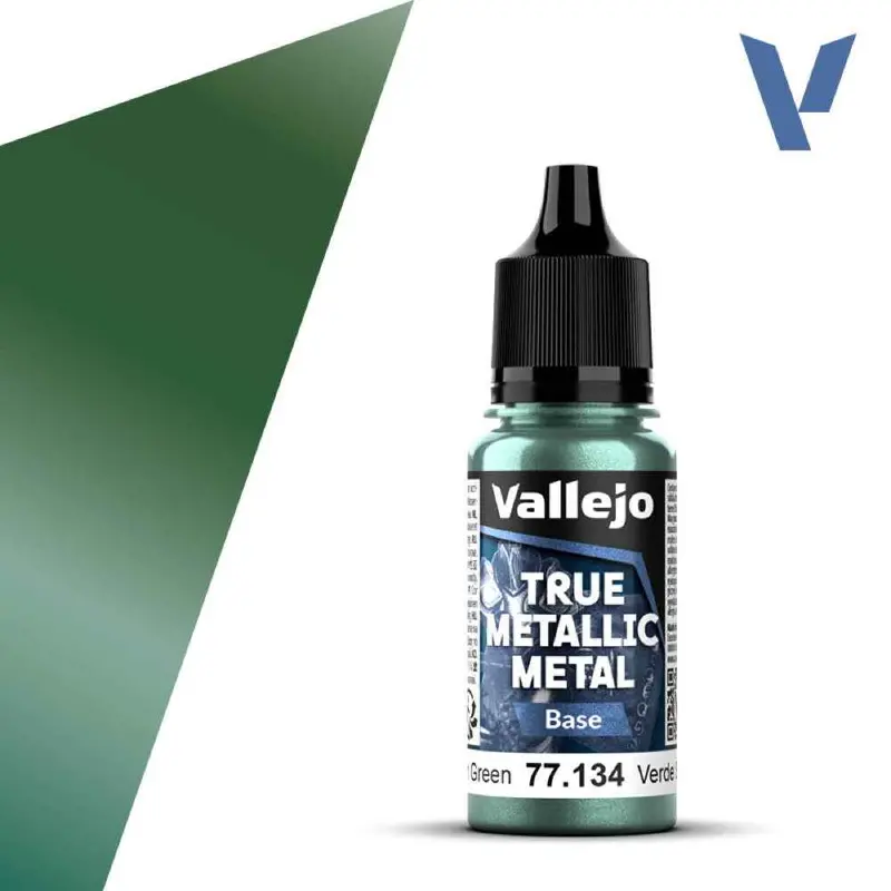 Vallejo 77134 True Metallic Metal Base Dusken Green 18 Ml 1