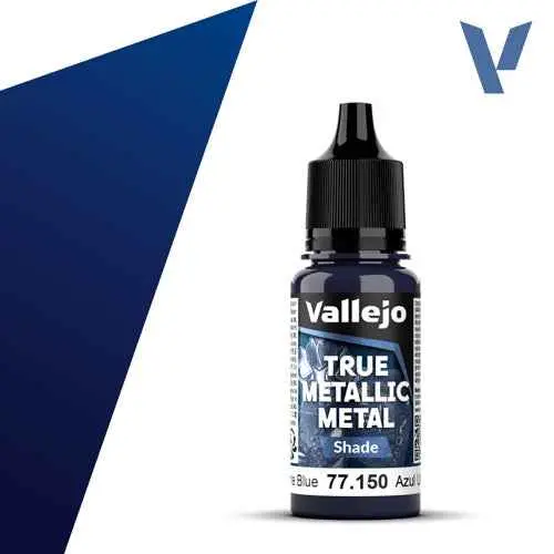 Vallejo 77150 True Metallic Metal Shade Ultramarine Blue 18 Ml 1