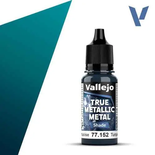 Vallejo 77152 True Metallic Metal Shade Hydra Turquoise 18 Ml 1