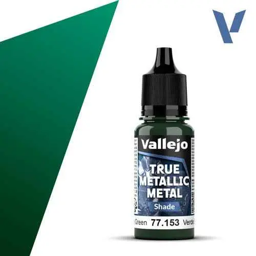 Vallejo 77153 True Metallic Metal Shade Beetle Green 18 Ml 1