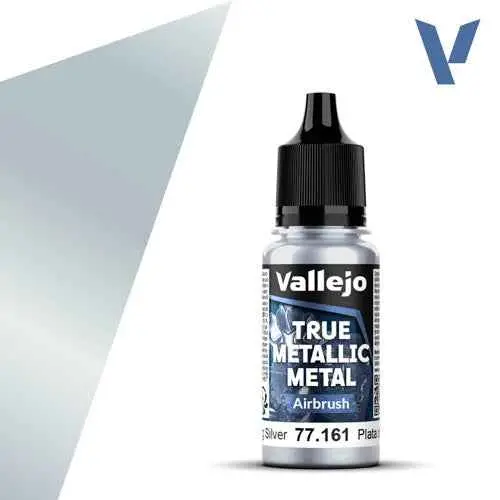 Vallejo 77161 True Metallic Metal Airbrush Sterling Silver 18 Ml 1