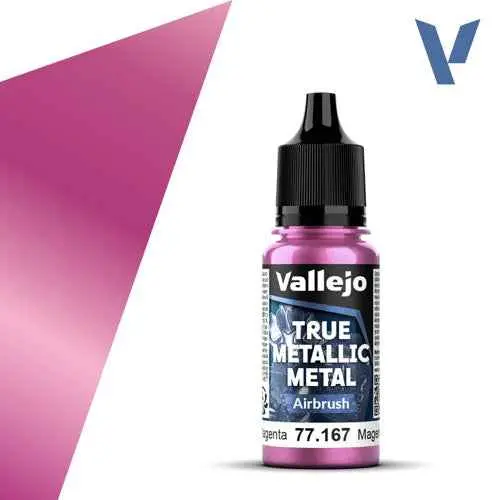 Vallejo 77167 True Metallic Metal Airbrush Crimson Magenta 18 Ml 1