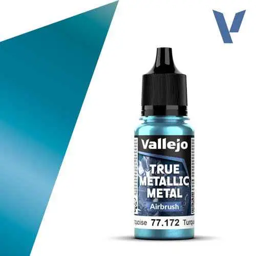 Vallejo 77172 True Metallic Metal Airbrush Hydra Turquoise 18 Ml 1