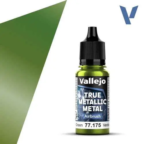 Vallejo 77175 True Metallic Metal Airbrush Amber Green 18 Ml 1