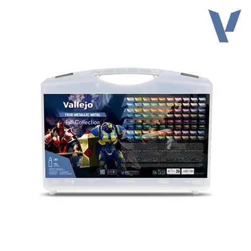 Vallejo 77250 True Metallic Metal Case 80 Colour Paint Set 1