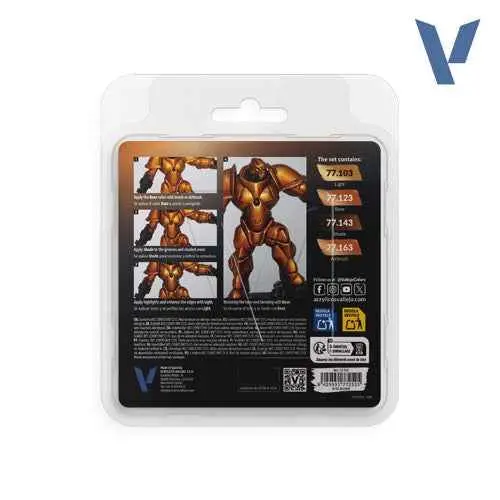 Vallejo 77252 True Metallic Metal Imperial Gold 4 Colour Paint Set 2