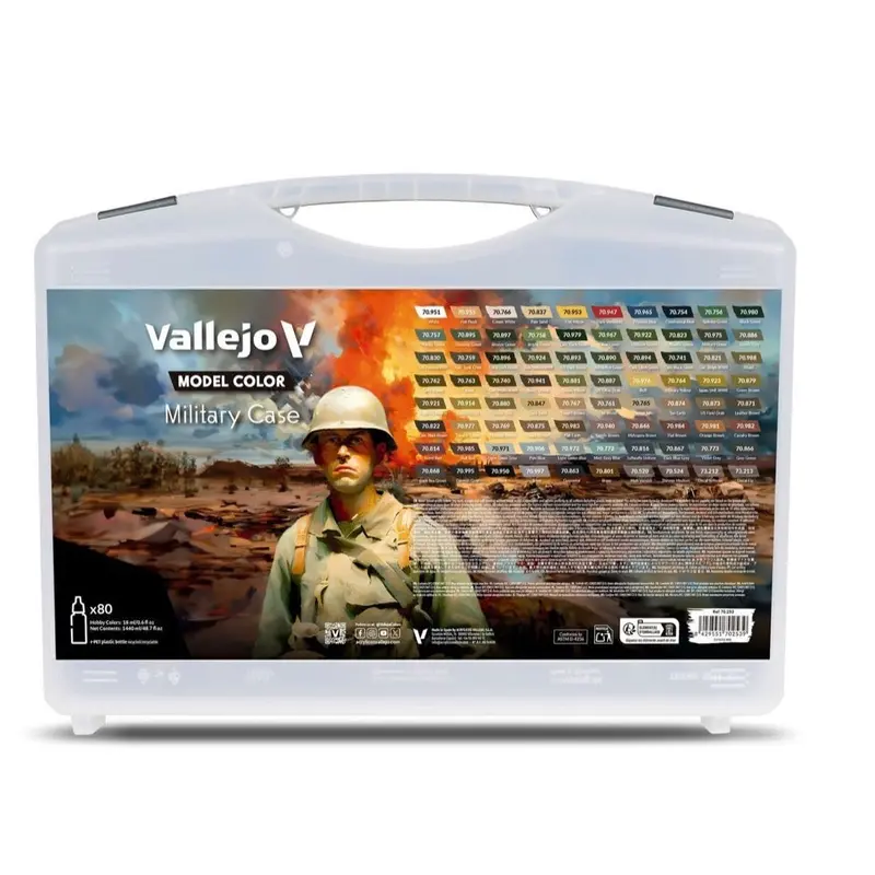 Vallejo Model Color Av70253 Military Case (80 Colours) Acrylic Paint Set 1