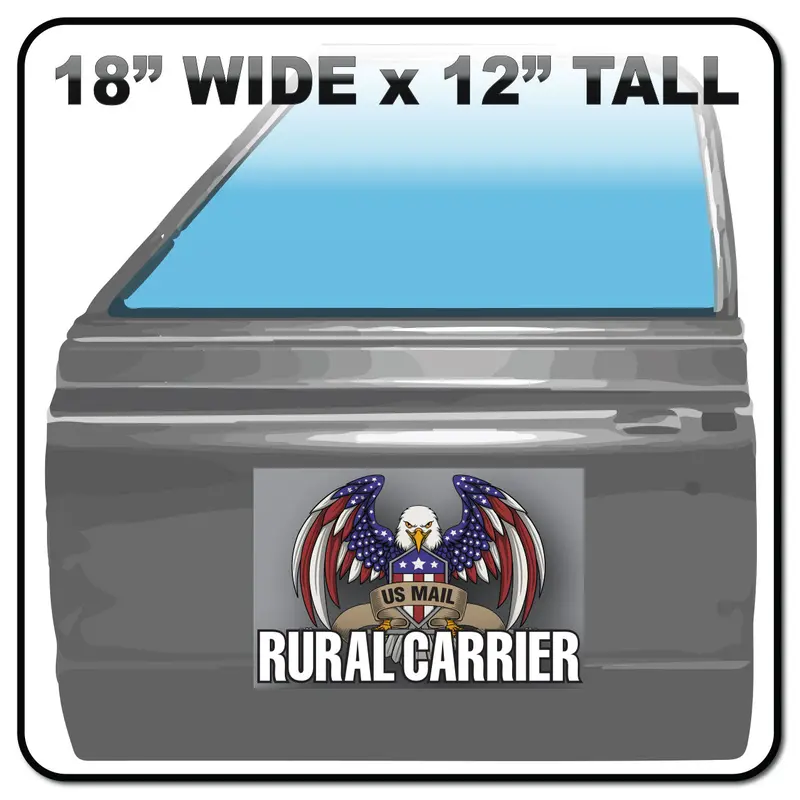 Vehicle Magnet For Rural Mail Carrier Truck | 18"X12" Eagle Magnetic Sign 1