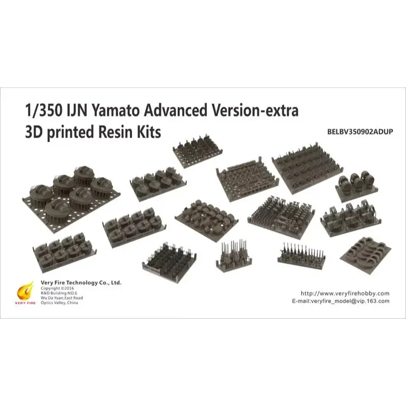Very Fire Belbv350902adup 1/350 Ijn Yamato Advanced Version Extra 3D Printed Resin Detail Up Set 1