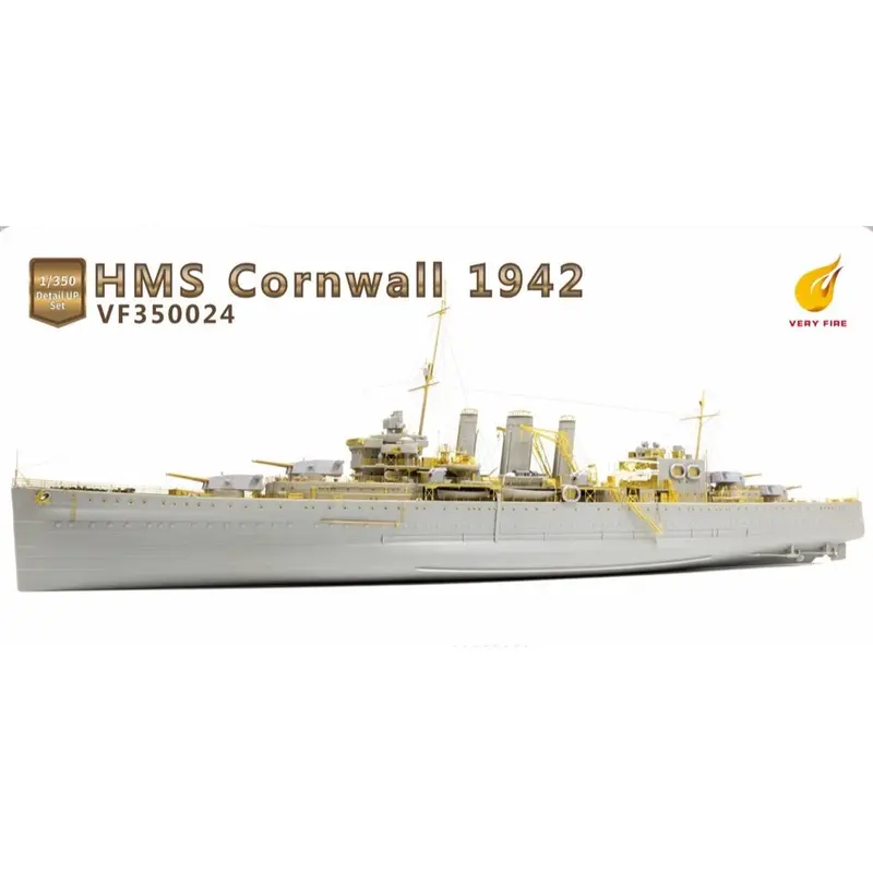 Very Fire Vf350024 1/350 Hms Cornwall 1942 Deatil Up Set For Trumpeter 05353 1