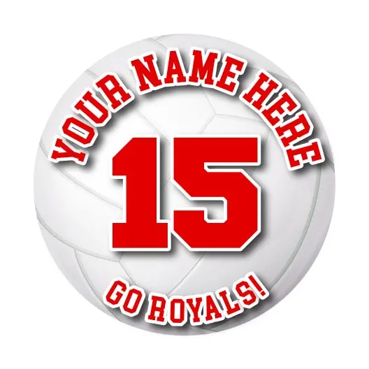 Volleyball Sticker Or Magnet | Personalize Team, Player Name, & Number 3