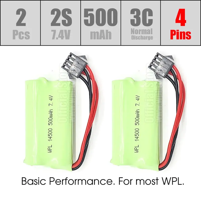 Wpl 7.4V Battery 500 Mah (D12) 1