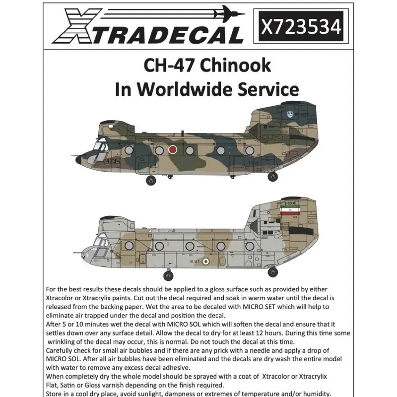 Xtradecal 72354 1/72 Oeing Ch-47 Chinook In Worldwide Service 2 Raaf 1