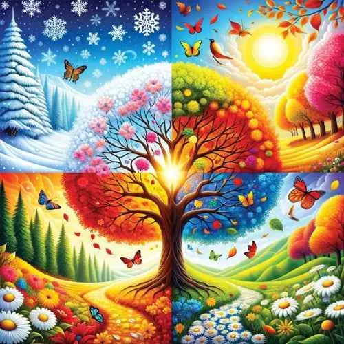 Yazz 3880 Four Seasons 1023Pc Jigsaw Puzzle 2