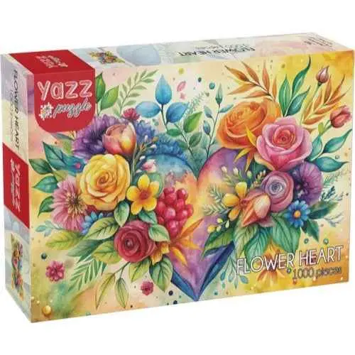 Yazz 3885 Flower Heart 1000Pc Jigsaw Puzzle 1