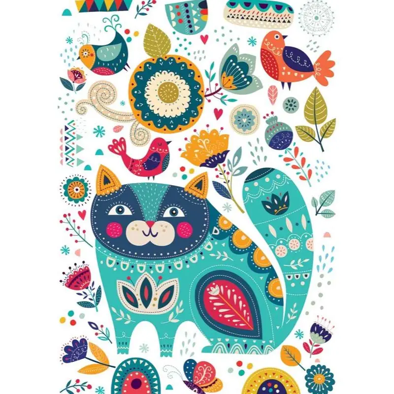 Yazz 3896 Cat & Birds 1000Pc Jigsaw Puzzle 2