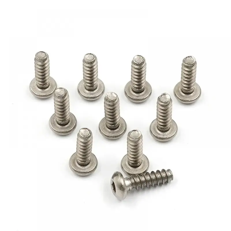 Yeah Racing 3X10mm Titanium Hex Socket Button Head Coarse Thread Screws - 10Pcs 1