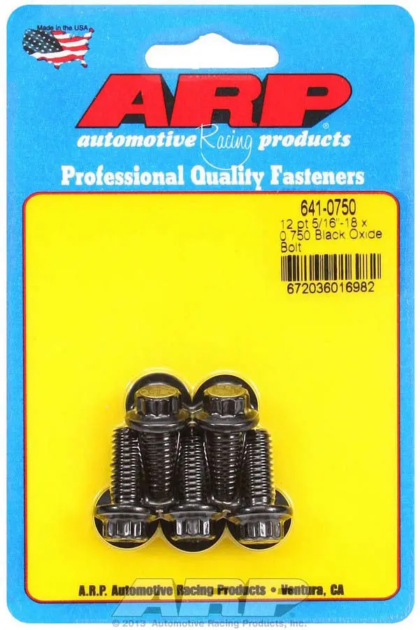 Arp 641-0750 12-Point Bolt Kit – Five 5/16-18 X 0.750 Inch Fasteners 1