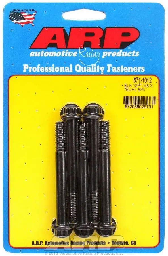 Arp 671-1012 12-Point Bolt Kit – Five 8X1.25X75Mm Bolts 1