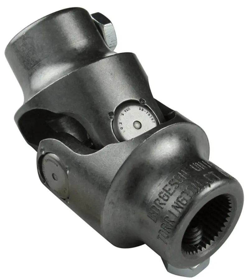 Borgeson 012168 Steel Steering U-Joint: 5/8"–36 Chrysler Splined To 1" Smooth Bore 1