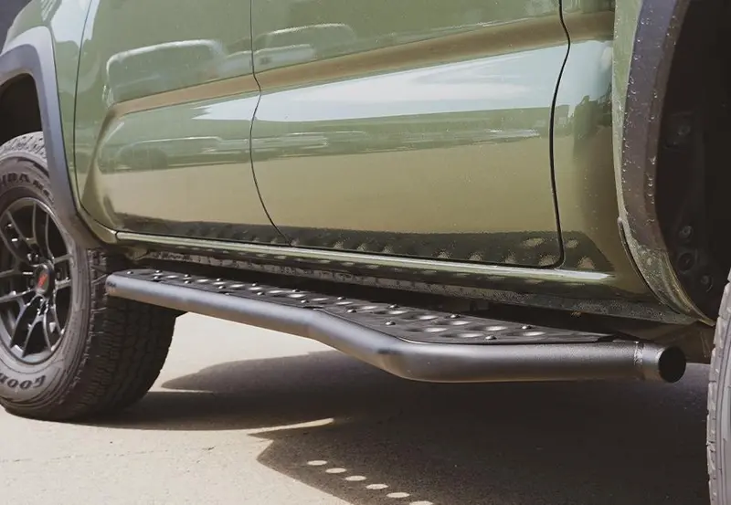 Cali Raised Led Rock Sliders – Step Edition For 2005–2021 Toyota Tacoma Double Cab Short Bed (No Filler Plate, Kick-Out Design) 1