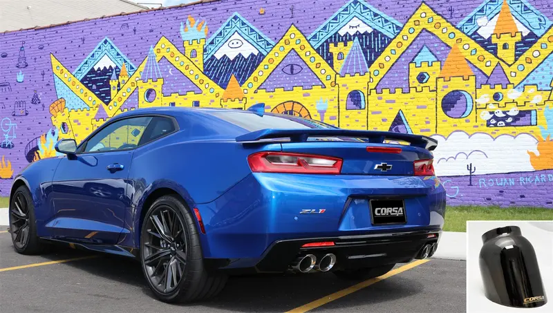 Corsa Performance Axle-Back Exhaust System – 2.75" Dual Pipe With 4" Black Tips For 2016–2019 Camaro Ss & Zl1 2