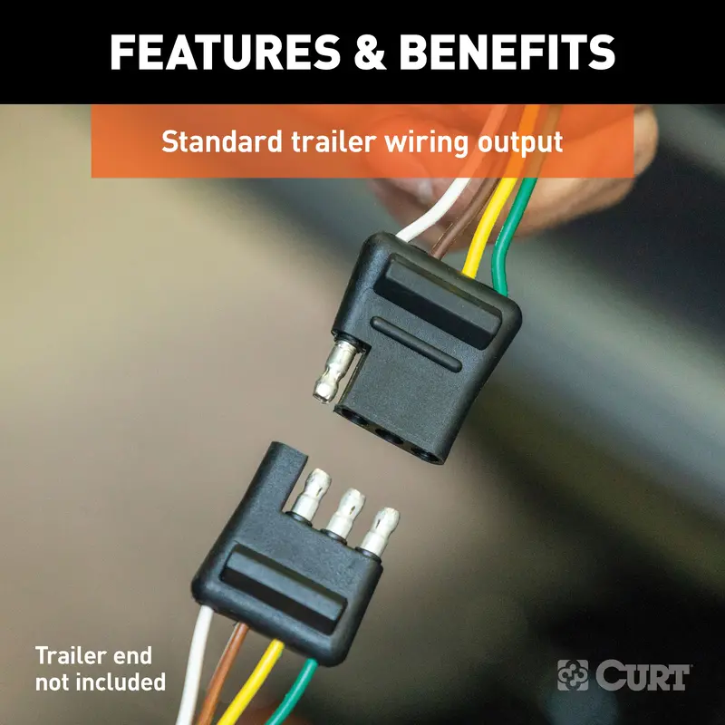 Curt Custom 4-Flat Trailer Wiring Harness – Model 55365 For Toyota Land Cruiser & Lexus Lx470 (Oem Tow Package Required) 1