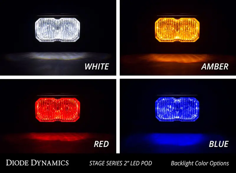 Diode Dynamics Dd6729S 2-Inch Stage Series Led Pod Light – White Combo Beam, Flush Mount, Single Unit 2