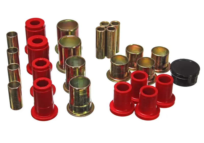 Energy Suspension 3.3102R Front Control Arm Bushing Kit – Red Polyurethane, Performance Grade 2