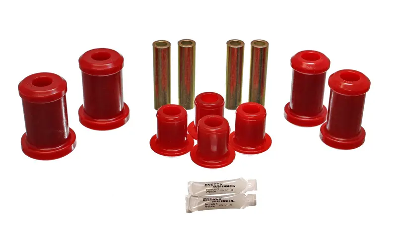 Energy Suspension 4.3145R Red Performance Polyurethane Front Control Arm Bushing Set 1
