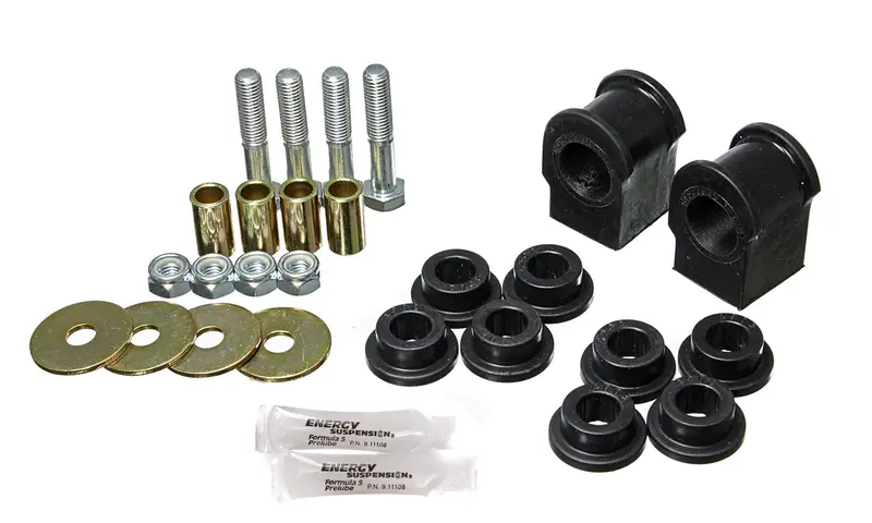 Energy Suspension 4.5197G Rear Sway Bar Bushing Set — 1-1/8" Diameter, Black Polyurethane 1