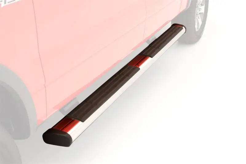 Lund 6-Inch Oval Straight Nerf Bars – Chrome Finish With Mounting Brackets Included (22368740) 1