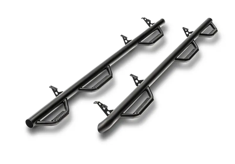 N-Fab D06110Cc-6-Tx Wheel-To-Wheel Nerf Steps With Bed Access – Fits 2006–2009 Ram 1500/2500/3500 (6'4" Bed), Mega-Tx Black 1
