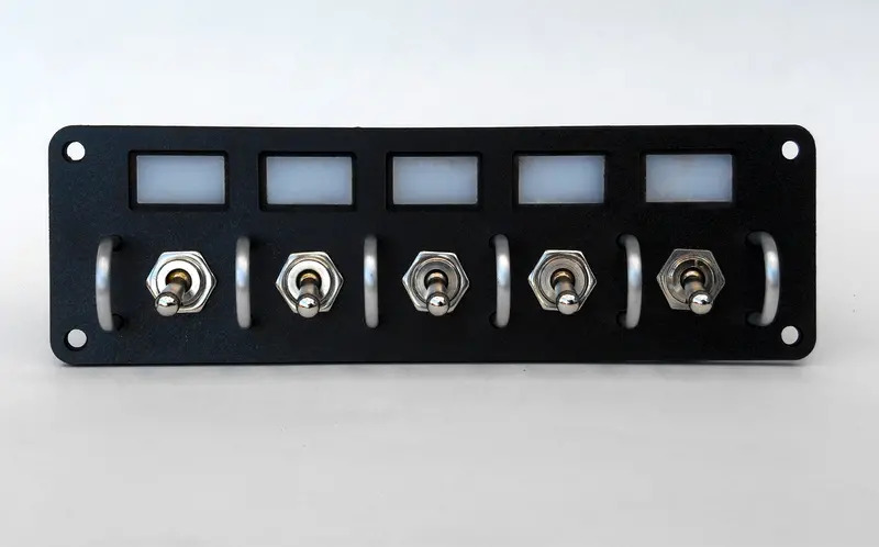 New Vintage Usa White Led Toggle Panel With Protective Guards – Model 21101-01 1