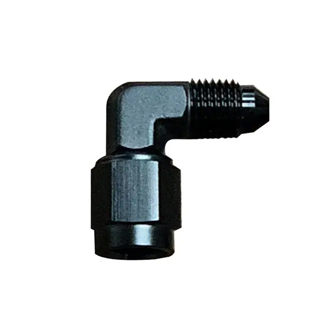Nitrous Express 3An Male-To-Female Swivel Fitting – Blue Anodized, 90° (16196-90) 1